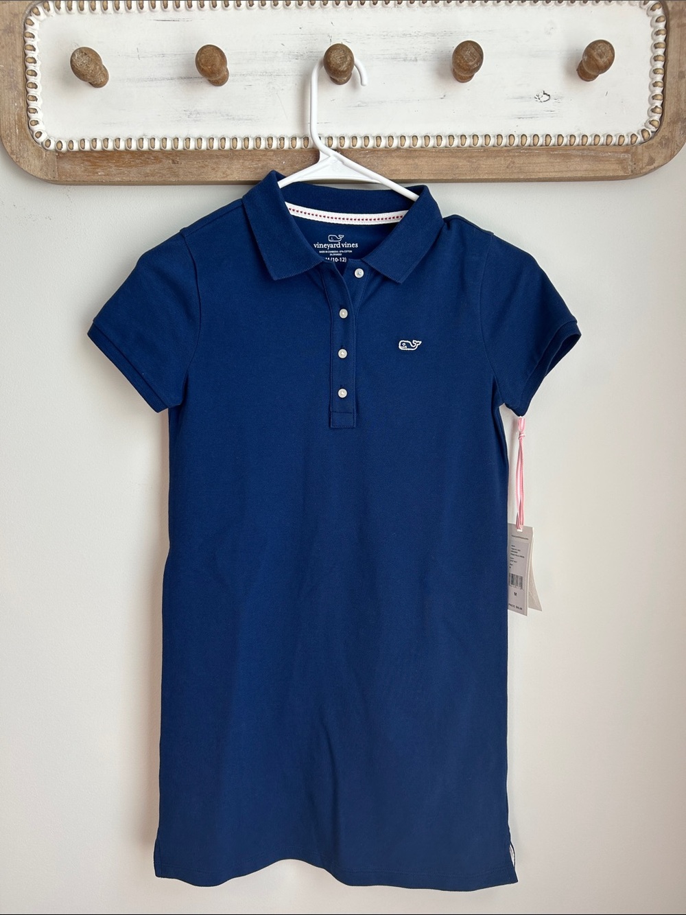 NWT! Vineyard Vines Navy Girls Polo Dress with Whale Logo